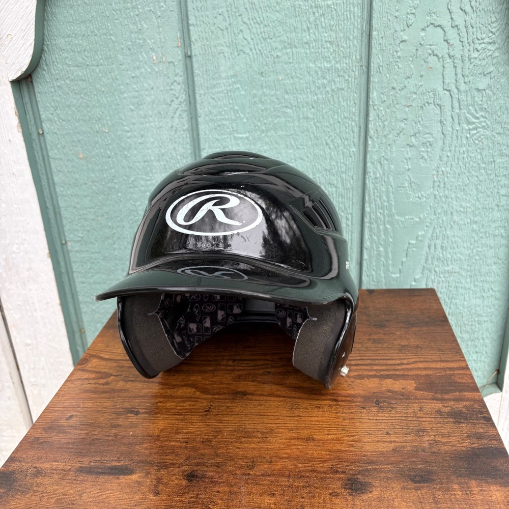 Rawlings Coolflo Youth Baseball Batting Helmet Black Gloss Protective Gear MLB
